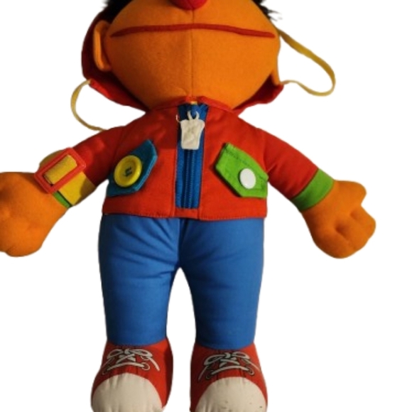Vintage 1989 Playskool Sesame Street Dress Me Up Ernie Plush Doll - Sz. 13" - Picture 3 of 5